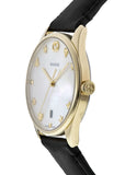 Gucci G-Timeless Mother of Pearl Dial Black Leather Strap Watch For Women - YA1264044