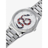 Gucci G Timeless Silver Dial Silver Steel Strap Watch For Women - YA1264076