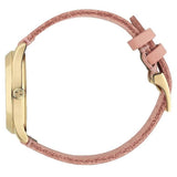 Gucci G Timeless Quartz Pink Dial Three Tone Leather Strap Watch For Women - YA1264118