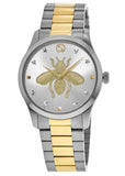 Gucci G Timeless Silver Dial Two Tone Steel Strap Watch For Women - YA1264131