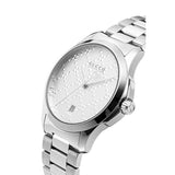 Gucci G Timeless Silver Dial Silver Steel Strap Watch For Women - YA126551