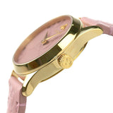 Gucci G Timeless Quartz Pink Dial Pink Leather Strap Watch For Women - YA1265005