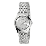 Gucci G Timeless Silver Dial Silver Steel Strap Watch For Women - YA126501