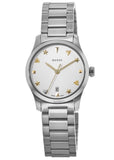 Gucci G Timeless White Dial Silver Steel Strap Watch For Women - YA126572A