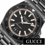 Gucci Dive Quartz Black Dial Black Steel Strap Watch For Men - YA136213