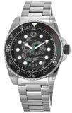 Gucci Dive Snake Black Dial Silver Steel Strap Watch For Men - YA136218