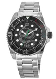 Gucci Dive Snake Black Dial Silver Steel Strap Watch For Men - YA136218