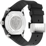 Gucci Dive Quartz Black Dial Black Rubber Strap Watch For Men - YA136303