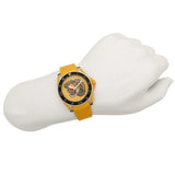 Gucci Dive Tiger Yellow Dial Yellow Rubber Strap Watch For Men - YA136317