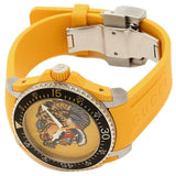 Gucci Dive Tiger Yellow Dial Yellow Rubber Strap Watch For Men - YA136317