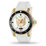 Gucci Dive Quartz White Dial White Rubber Strap Unisex Watch - YA136322