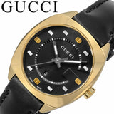 Gucci GG2570 Quartz Black Dial Black Leather Strap Watch For Women - YA142408