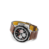 Breitling Super Avi B04 Chronograph GMT 46 Mosquito Black Dial Brown Leather Strap Watch for Men - YB04451A1B1X1