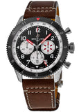 Breitling Super Avi B04 Chronograph GMT 46 Mosquito Black Dial Brown Leather Strap Watch for Men - YB04451A1B1X1