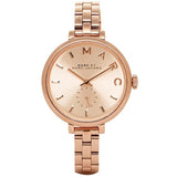 Marc Jacobs Sally Rose Gold Dial Stainless Steel Strap Watch for Women - MBM3364