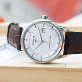 Tissot Luxury Powermatic 80 Silver Dial Brown Leather Strap Watch For Men - T086.407.16.031.00