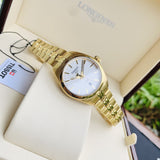 Tissot T Classic PR 100 Quartz White Dial Gold Steel Strap Watch for Men - T101.410.33.031.00