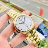 Tissot T Classic PR 100 Quartz White Dial Gold Steel Strap Watch for Men - T101.410.33.031.00