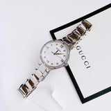 Bulova Crystal Collection Mother of Pearl Dial Silver Steel Strap Watch for Women - 96L263