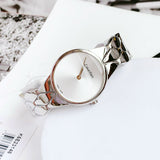 Calvin Klein silver watch with geometric band