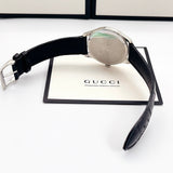 Gucci G-Timeless Moonphase Black Dial Black Leather Strap Watch For Men - YA126327