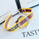 Gucci G Timeless Quartz Yellow & Purple Dial Yellow & Purple NATO Strap Watch For Men - YA1264069