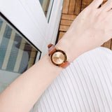 Movado Bold Rose Gold Dial Brown Leather Strap Watch For Women - 3600438