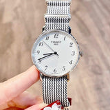 Tissot T Classic Everytime Medium White Dial Two Tone NATO Strap Watch for Women - T109.410.18.032.00