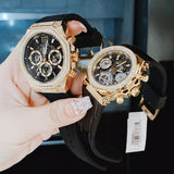 Guess watches with black straps and diamond bezels
