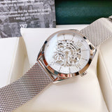 Guess Tailor Multifunction Silver Dial Silver Mesh Bracelet Watch for Men - GW0368G1