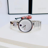 Movado Edge Silver Dial Silver Steel Strap Watch for Women - 3680012