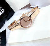 Movado Edge Rose Gold Dial Rose Gold Steel Strap Watch for Women - 3680013