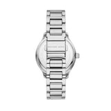 Michael Kors Sage Three-Hand White Dial Silver Steel Strap Watch for Women - MK4807