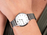 Emporio Armani Mother of Pearl Dial Silver Steel Strap Watch For Women - AR11112