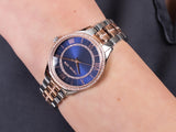 Michael Kors Lauryn Quartz Blue Dial Two Tone Steel Strap Watch For Women - MK3929