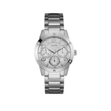 Guess Confetti Silver Dial Silver Steel Strap Watch for Women - W0778L1