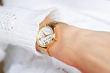 Michael Kors Portia Quartz White Dial Gold Steel Strap Watch for Women - MK3840