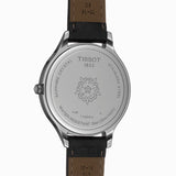 Tissot Bella Ora Round White Dial Black Leather Strap Watch For Women - T103.210.16.018.00