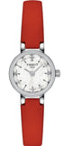 Tissot Lovely Round Mother of Pearl Dial Red Leather Strap Watch for Women - T140.009.16.111.00