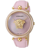 Versace Palazzo Empire Pink Dial Pink Leather Strap Watch for Women - VCO030017