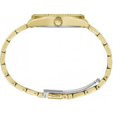 Guess Luna White Dial Gold Steel Strap Watch for Women - GW0308L2