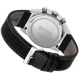 Hugo Boss Pilot Edition Black Dial Black Leather Strap Watch for Men - 1513853