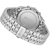 Hugo Boss Associate Black Dial Silver Steel Strap Watch for Men - 1513869