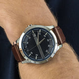 Armani Exchange AX2133 Classic Watch with Brown Leather Strap