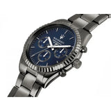 Maserati Competizione Blue Dial Grey Steel Strap Watch For Men - R8853100019