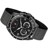 Maserati Traguardo Chronograph Black Dial Black Mesh Bracelet Watch For Men - R8873612031