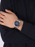 Maserati Successo 44mm Chronograph Quartz Blue Dial Silver Steel Strap Watch For Men - R8873621016