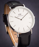 Daniel Wellington Sheffield men's watch with black leather strap