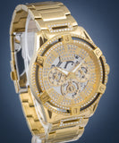 Guess Queen Quartz Gold Dial Gold Steel Strap Watch For Men - GW0497G2