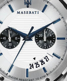 Maserati Circuito Chronograph Silver Dial Silver Steel Strap Watch For Men - R8873627005